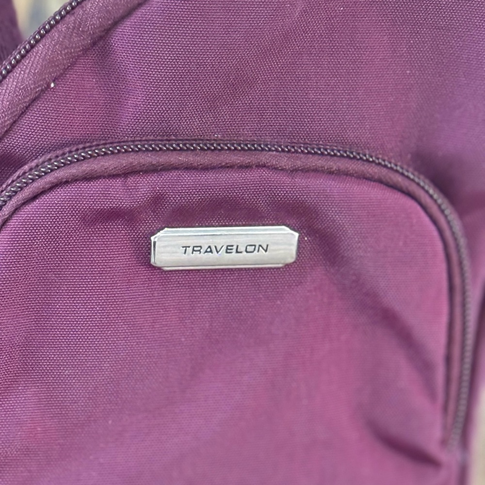 Travelon Burgundy Anti-Theft Sling Crossbody Bag - Picture 3 of 7